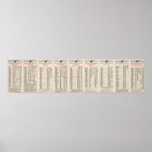 文字ページシカゴとノースウエスタンライン ポスター (正面)