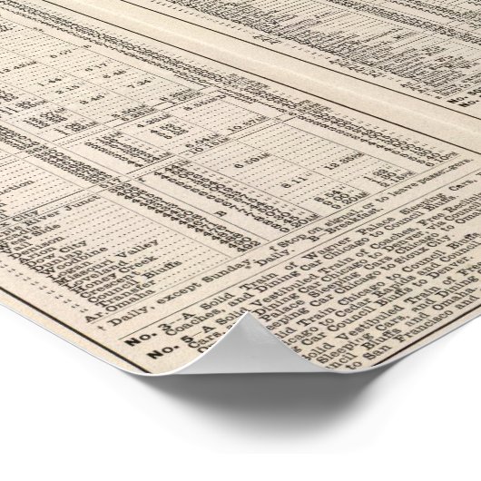 文字ページシカゴとノースウエスタンライン ポスター (角)