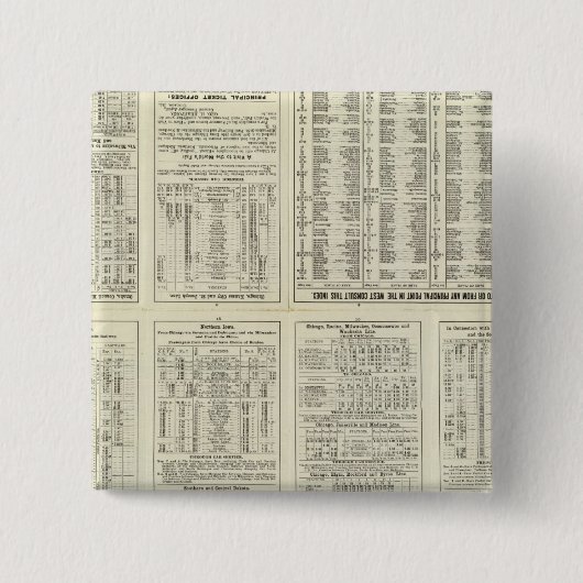 文字ページシカゴミルウォーキー&セントポールレイルウェイ 缶バッジ (正面)