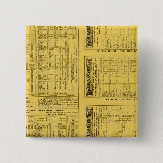 文字ページミシガン中央鉄道 缶バッジ (正面)