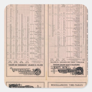 文字ページモントリオール&ボストンエアライン スクエアシール