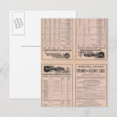 文字ページモントリオール&ボストンエアライン ポストカード (正面/裏面)