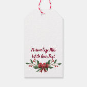 文字ホリーパーソナライズされたとベリークリスマス ギフトタグ (裏面)