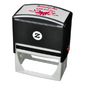 文字ホリーパーソナライズされたとベリークリスマス セルフインキングスタンプ (商品)