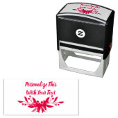 文字ホリーパーソナライズされたとベリークリスマス セルフインキングスタンプ (インサイチュ)