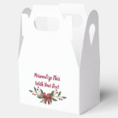 文字ホリーパーソナライズされたとベリークリスマス フェイバーボックス (オープン)