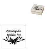 文字ホリーパーソナライズされたとベリークリスマス ラバースタンプ (押印)