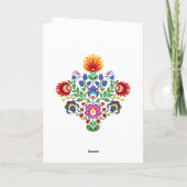 文字ポーラン素晴らしドフォークWycinanki Thank You サンキューカード (裏面)