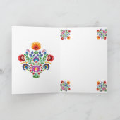 文字ポーラン素晴らしドフォークWycinanki Thank You サンキューカード (内部)