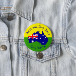文字マッチングAustralia Day 3インチ(75 mm)の編集 缶バッジ