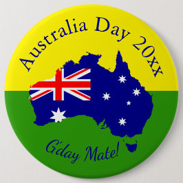 文字マッチングAustralia Day 6インチ(150 mm)の編集 缶バッジ