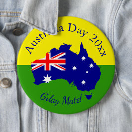 文字マッチングAustralia Day 6インチ(150 mm)の編集 缶バッジ