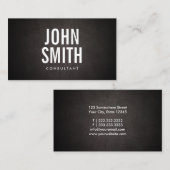 文字ミニマはっきりしたリストの高級レザーコンサルタント 名刺 (正面/裏面)