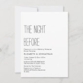 文字ミニマルザナイトウィーク招待状 招待状 (正面)
