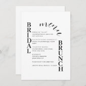 文字ミニマルブライダルブランチ メニュー (正面/裏面)