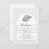 文字ミニマル葬儀サンキューカード サンキューカード (正面/裏面)