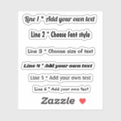 文字メッセージ シール (シート)