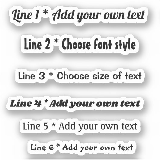 文字メッセージ シール (正面)