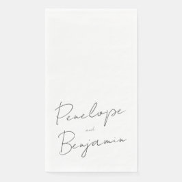 文字モダンの手書き文字の白黒結婚設定