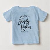 文字モダンファミリー懇親会 ベビーTシャツ (正面)