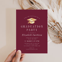 文字モダンマルーン卒業式