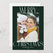 文字モダンメリークリスマスカード シーズンカード (正面/裏面)