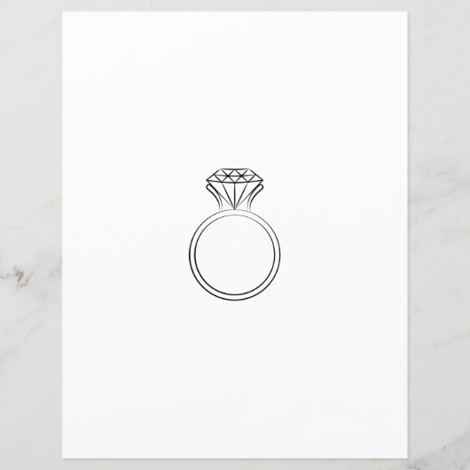 文字モダン絵文字ブライダルシャワーゲーム (裏面)