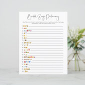 文字モダン絵文字ブライダルシャワーゲーム (スタンド正面)