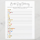 文字モダン絵文字ブライダルシャワーゲーム (正面)