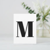 文字モダン |アルファベカスタムットミニマルイニシャル ポストカード (スタンド正面)