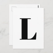 文字モダン |アルファベカスタムットミニマルイニシャル ポストカード (正面/裏面)