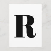 文字モダン |アルファベカスタムットミニマルイニシャル ポストカード (正面)