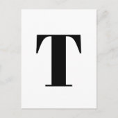 文字モダン |アルファベカスタムットミニマルイニシャル ポストカード (正面)