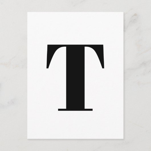 文字モダン |アルファベカスタムットミニマルイニシャル ポストカード (正面)