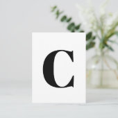 文字モダン |アルファベカスタムットミニマルイニシャル ポストカード (スタンド正面)