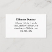 文字モノグラムのDシンプルフローラ 名刺 (裏面)