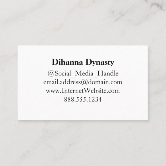 文字モノグラムのDシンプルフローラ 名刺 (裏面)