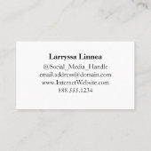 文字モノグラムのLシンプルフローラ 名刺 (裏面)