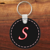 文字モノグラムのSキーチェーン キーホルダー (正面)
