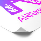 文字モノグラム名キッズ ポスター (角)