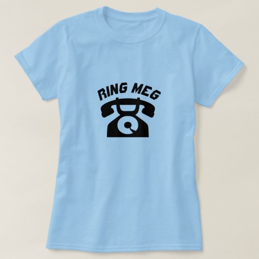 文字リングや輪meg付き古い電話 tシャツ (デザイン正面)