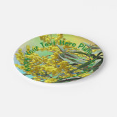 文字ワトルとガムの追加葉オージースモール7" ペーパープレート (アングル)