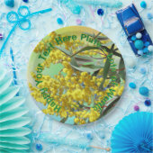 文字ワトル&ガム葉アイセン9"を追加 ペーパープレート (パーティー)