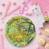 文字ワトル&ガム葉アイセン9"を追加 ペーパープレート (パーティー)