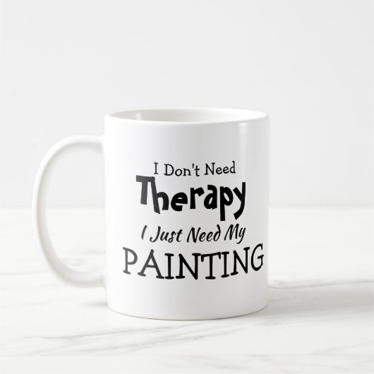 文字不要の編集セラピーのみ絵画 コーヒーマグカップ (左)