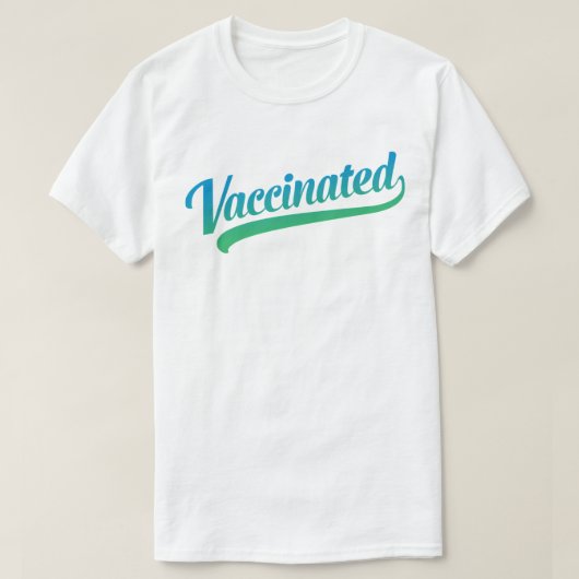 文字予防接種文字 Tシャツ (デザイン正面)