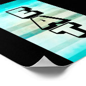 文字付きキッチン食べはっきりしたデザイン ポスター (角)