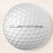 文字付きゴルフボパーソナライズされたール コースター (正面)