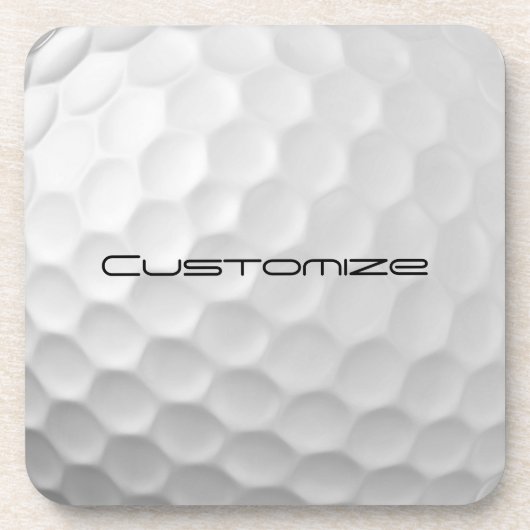 文字付きゴルフボパーソナライズされたール コースター (正面)
