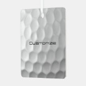 文字付きゴルフボパーソナライズされたール メタルオーナメント (正面左)